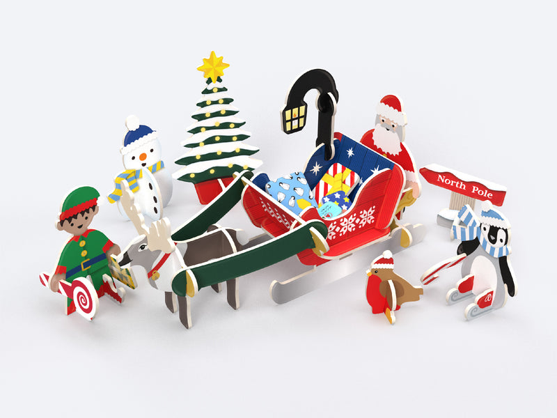 Santa's Midnight Sleigh Ride Playset
