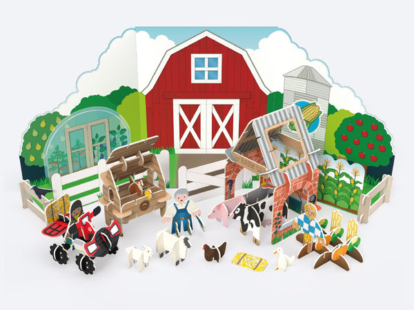 PlayPress Pop-out Farmyard Playset